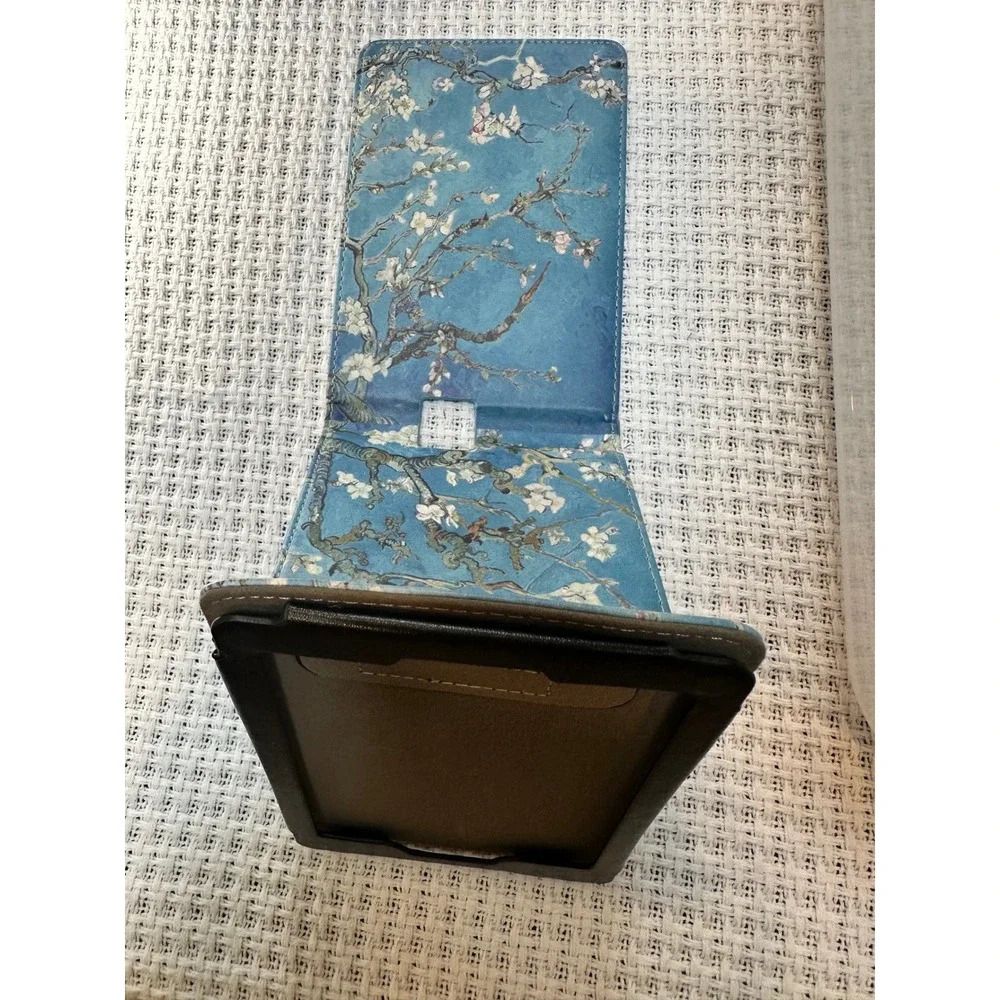 Van Gogh Almond Blossoms E-Reader Case Blue Floral Art‎ Folio Stand Cover